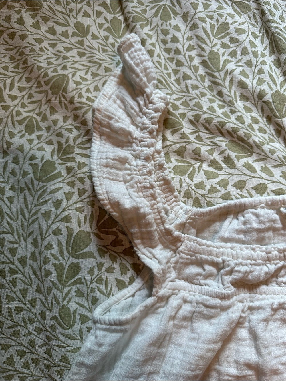 White Ruffled Baby Tank Top - Picture 2 of 4